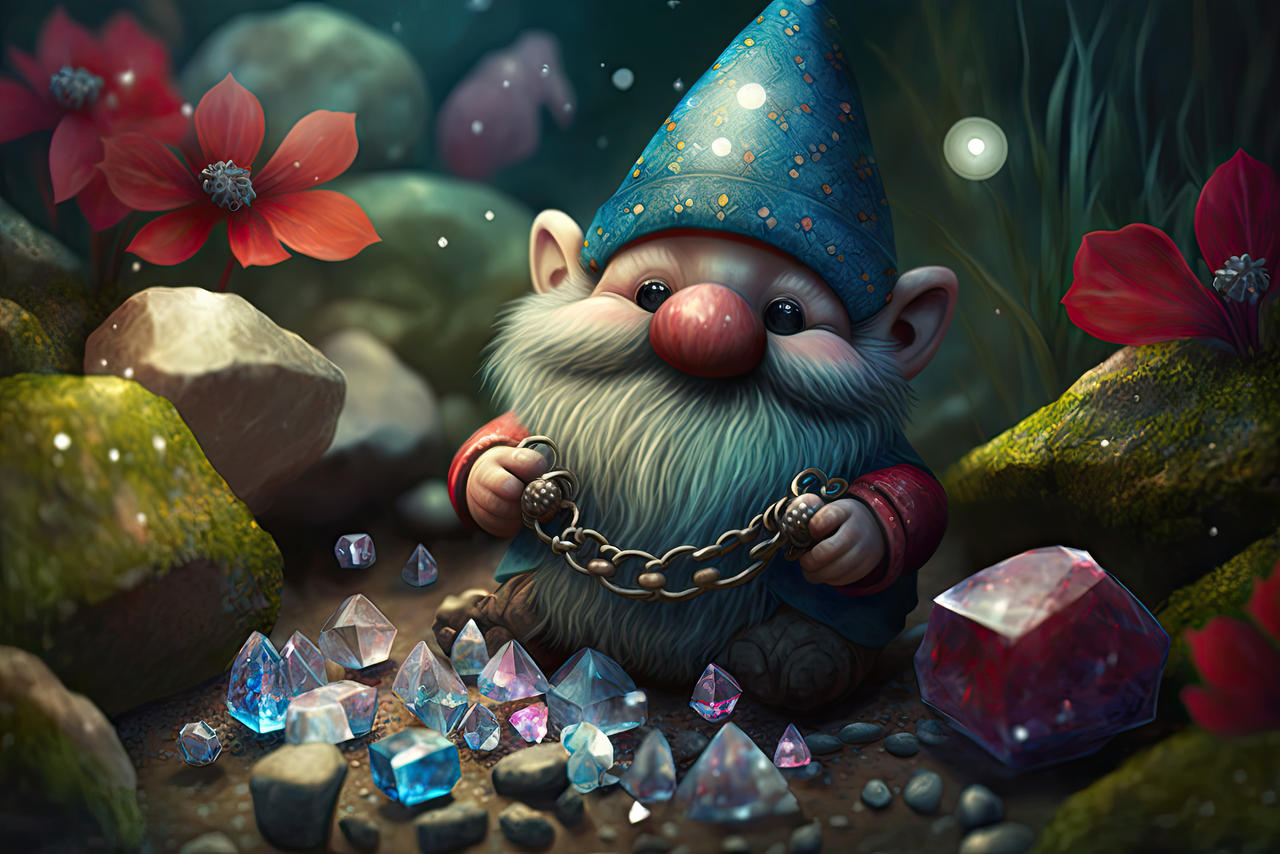 A gnome with a twinkling eye by DOLBOZHUY on DeviantArt