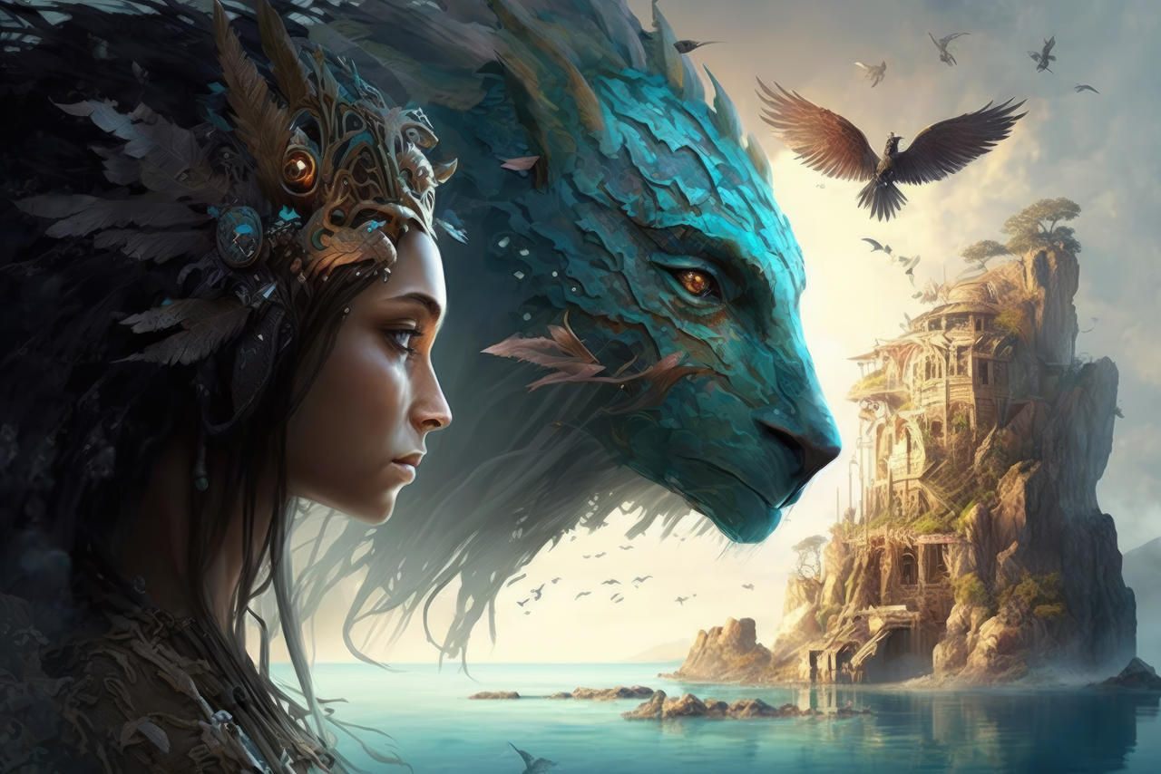 A world where humans live alongside creatures by DOLBOZHUY on DeviantArt