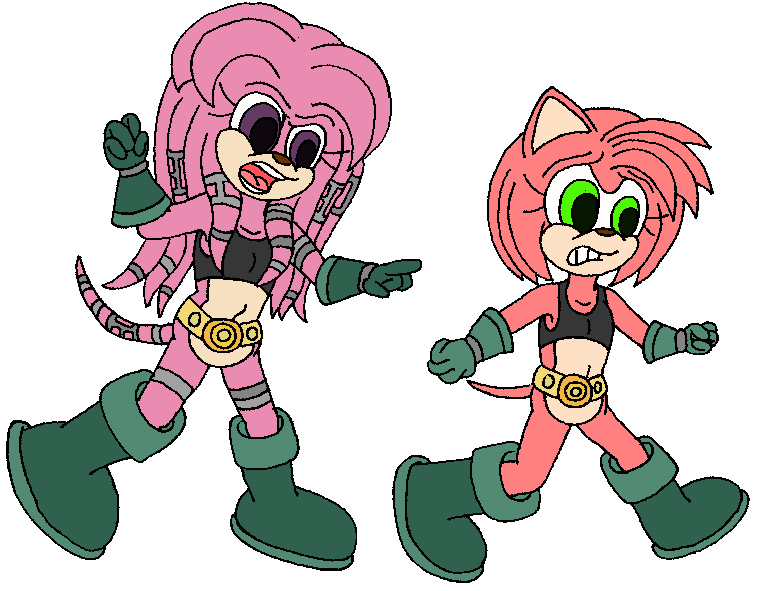 Julie-Su training Amy - girl sonic characters photo (17282233