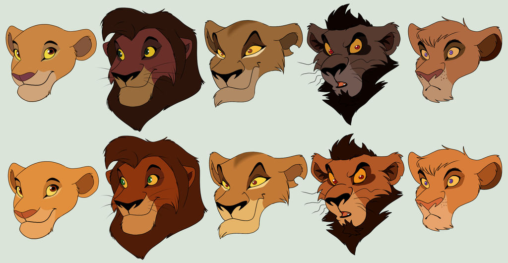 Simba's Pride Color Comparison by MalisTLK on DeviantArt