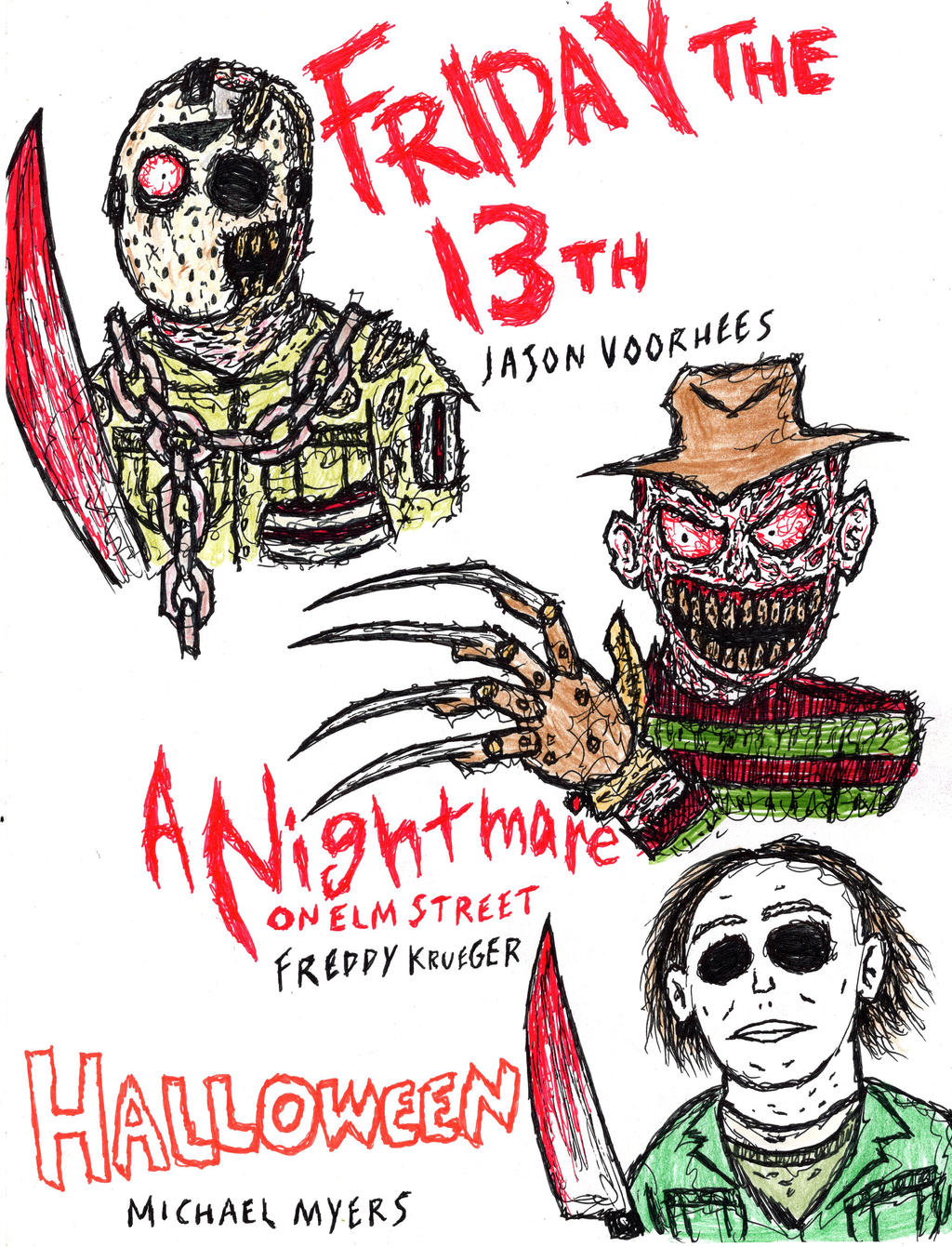 Freddy Krueger Vs Chucky Vs Jason Voorhees Vs Michael Myers Who Win In