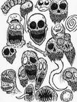 Skulls and Stuff another random sketchdump of mine by MrDodge1997