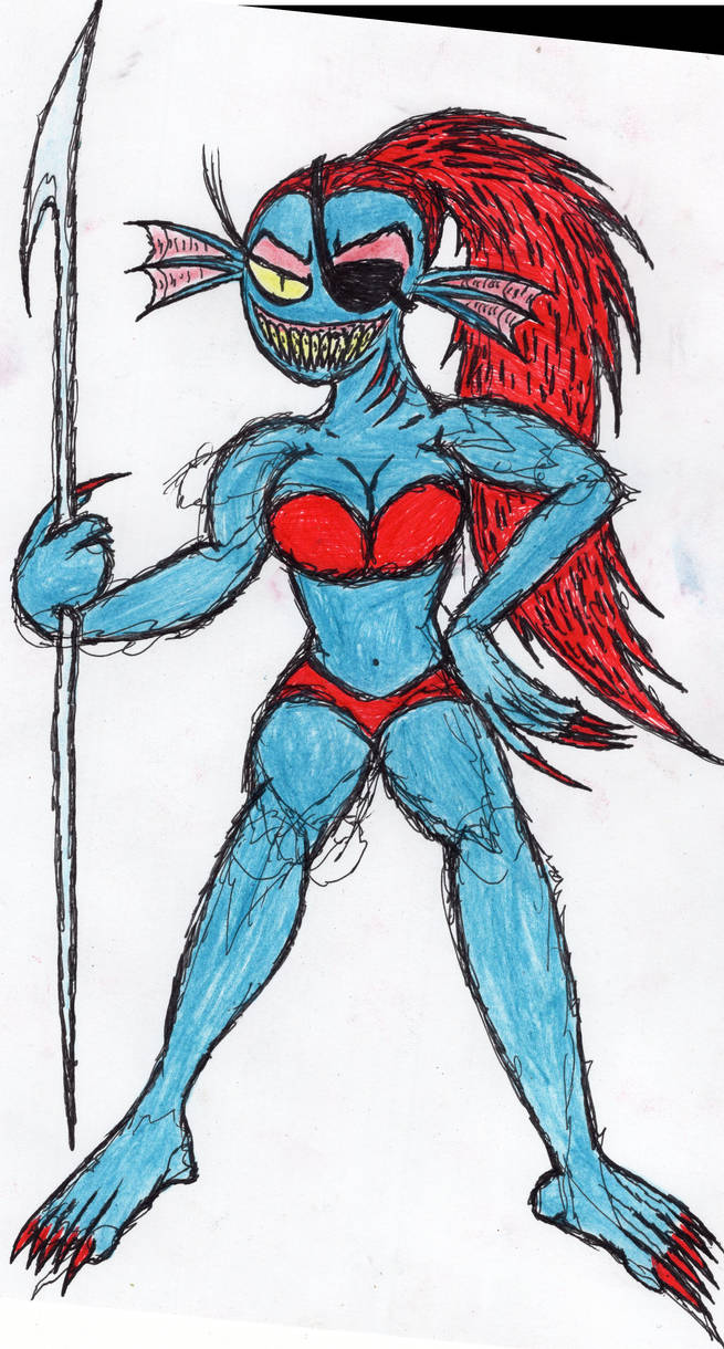 Undyne The Undying From Undertale wearing aby MrDodge1997 on Undyne The Undying From Undertale wearing aby MrDodge1997 on