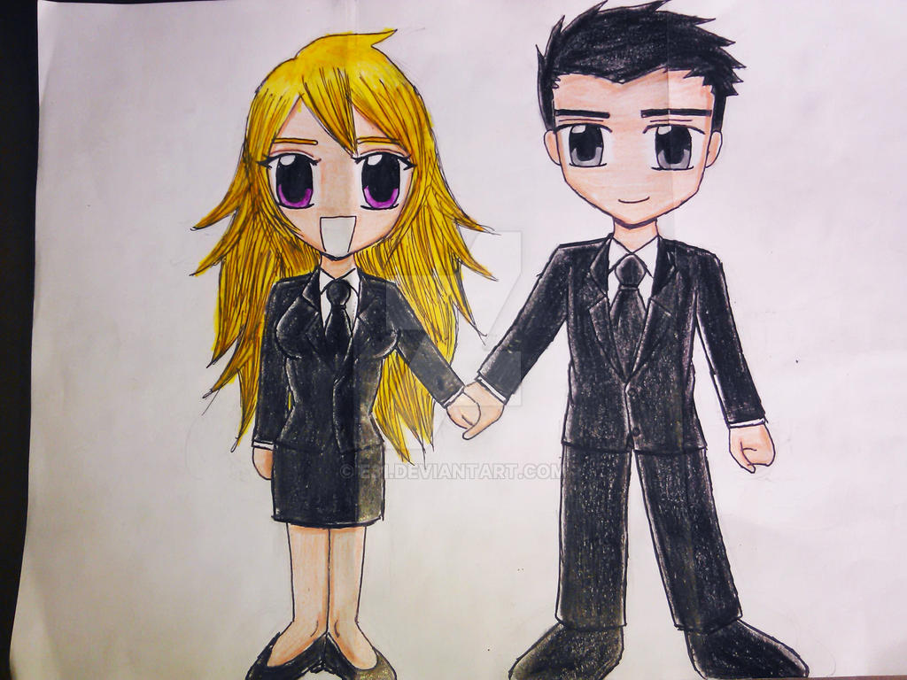 Insurance Agent Chibi Chibi Agents P and Y.. by e31 on DeviantArt