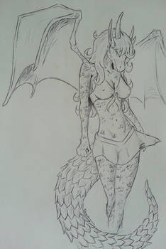 Earth Dragoness *request/uncolored*