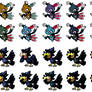 Sneasel/Nyuula Murkrow/Yamikarasu Sprite Edits