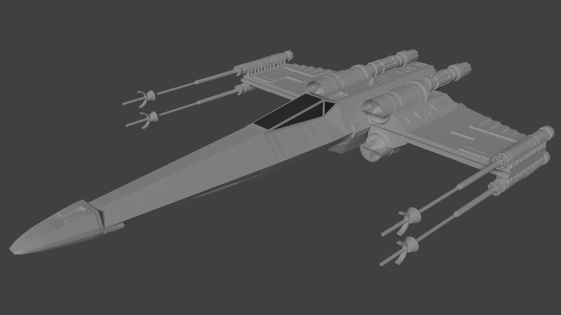 X-Wing Front View WIP by Master-M-Master on DeviantArt