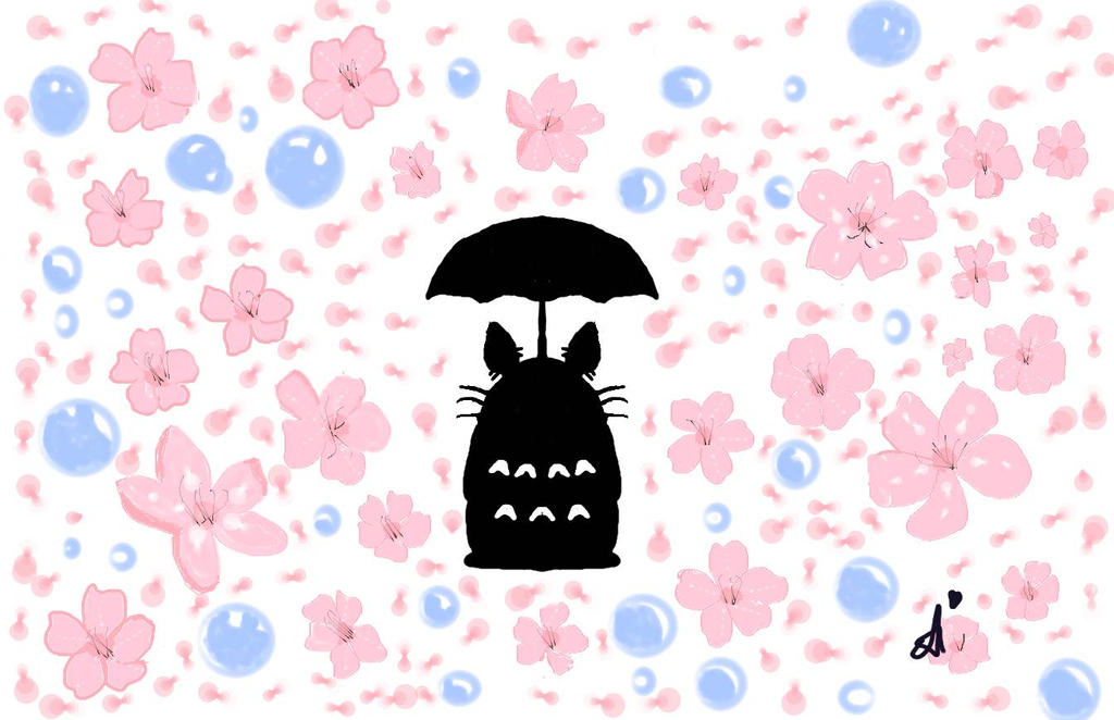 Totoro Roses Totoro cherry blossoms by Yum-me on DeviantArt