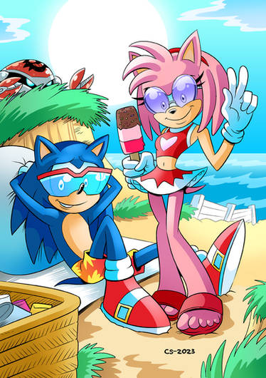 3rd Commission Gallery(continuation) 1.Jewel and Amy for @Dimpsy_Boots on  Twitter 2.Movie SonAmy /Movie Night/for @blueartsills…