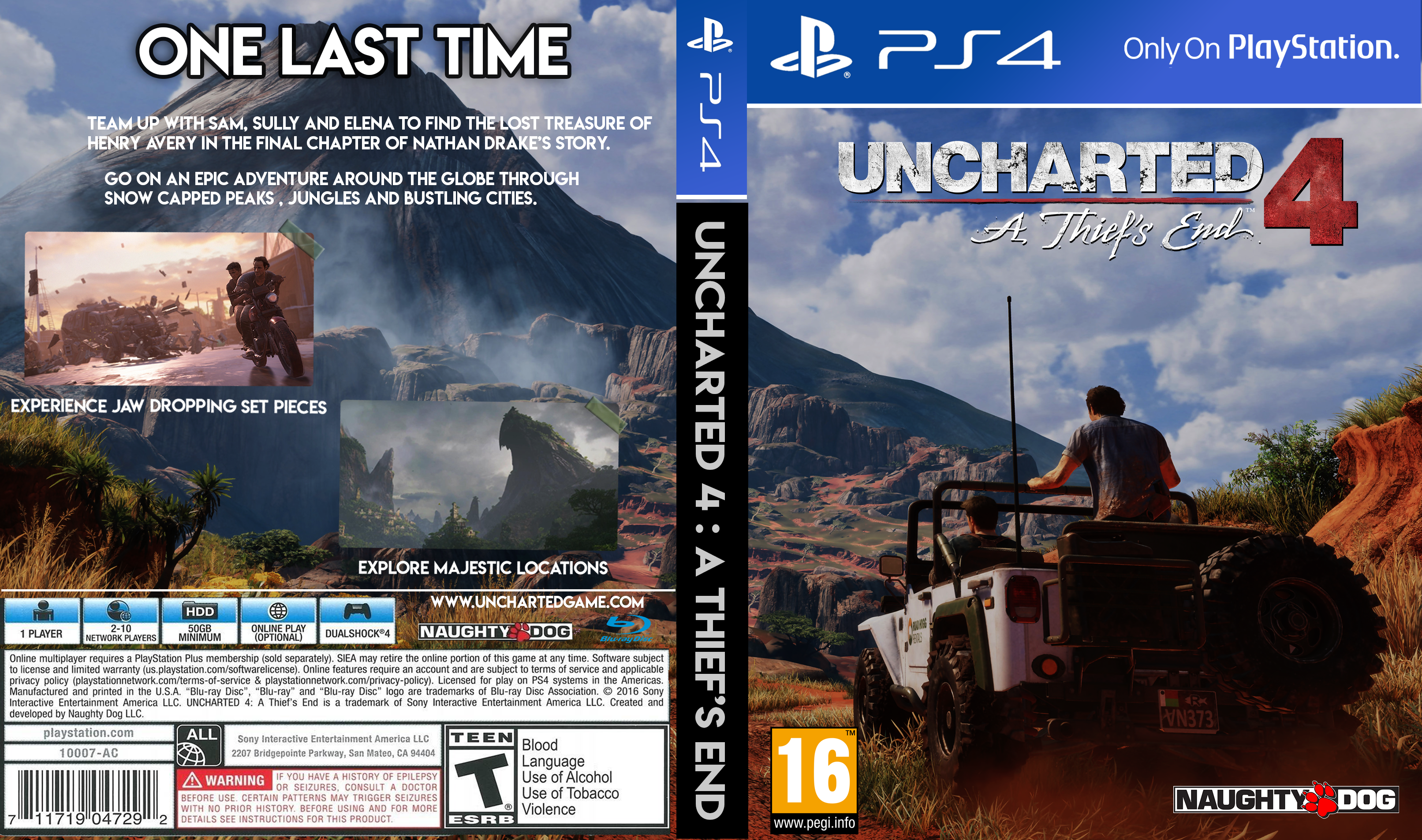 Uncharted 4 Custom Cover by RickSamas on DeviantArt