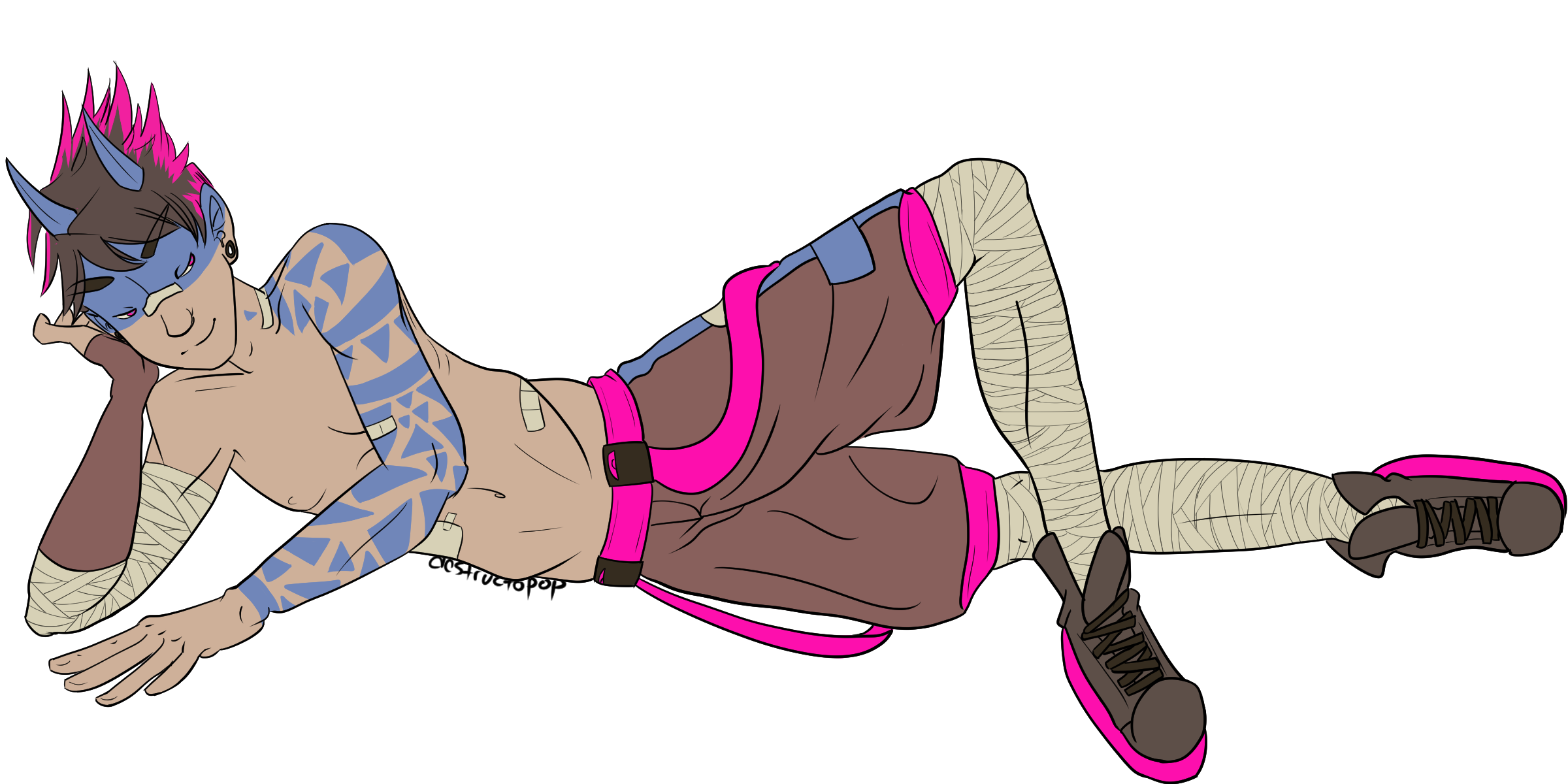 Malfeariel Lounging WIP by destructoPop