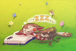 chirp_falls_alseep_reading_in_the_meadow