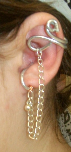 Two Piece Dangle Ear cuff