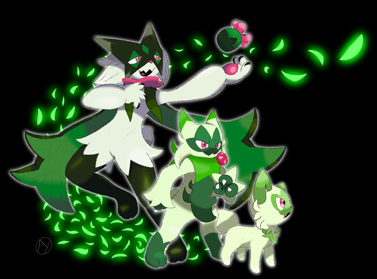 Sprigatito Line by Coral679 on DeviantArt