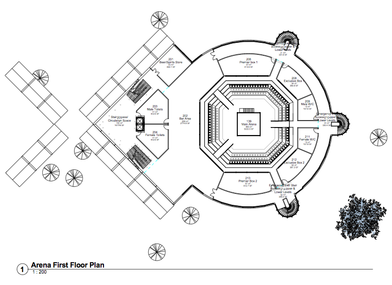 Arena Building Form Arena First Floor Plan by wi11iams11 on DeviantArt