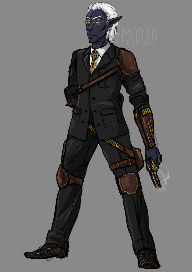 Drow Gunslinger by speakforyourselves on DeviantArt