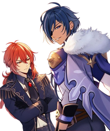 Kaeya y Diluc render2 by DreamYue on DeviantArt