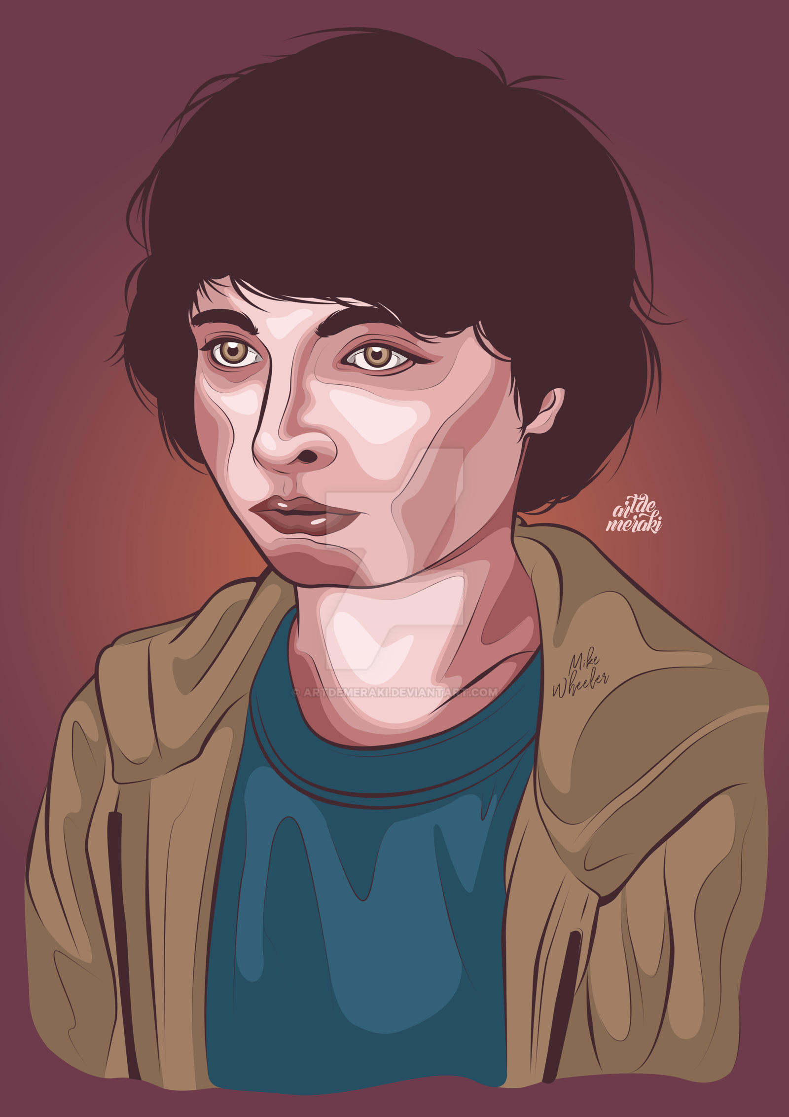 Mike Wheeler Vector Art Stranger Things by artdemeraki on DeviantArt