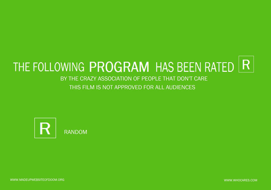 Program Rated Random by squeaken1 on DeviantArt