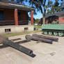 tank and cannon barrels