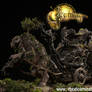 Troll Wagon sculpture