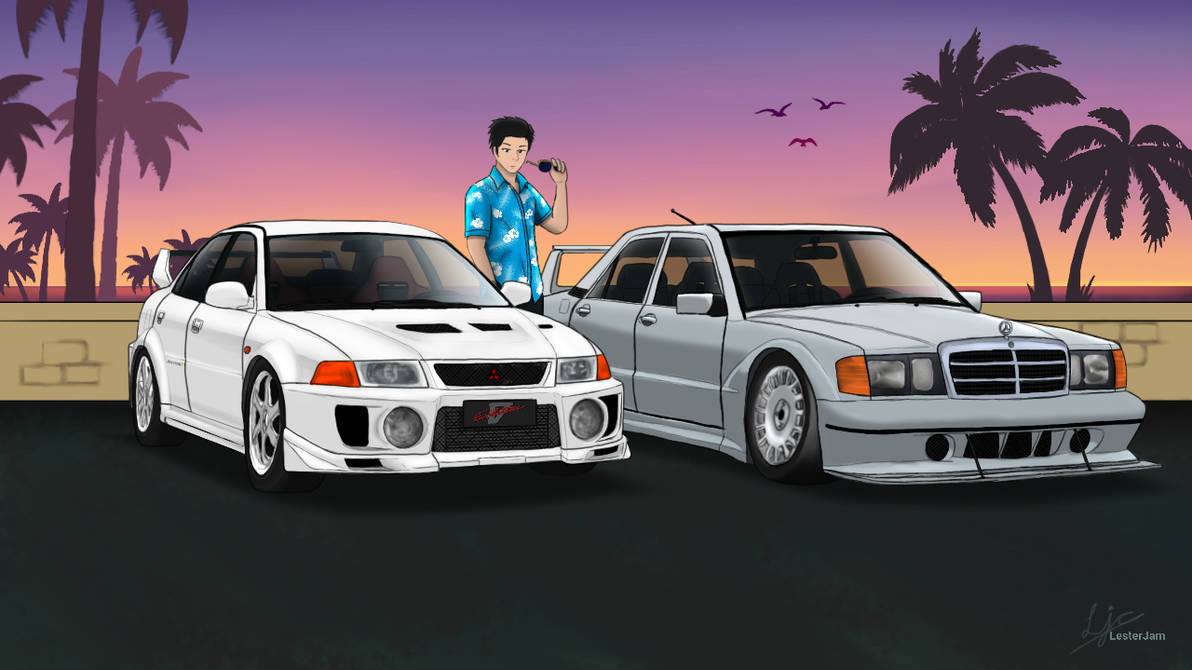Evov Deviantart The EVO meister (Lancer Evo V and 190E Evo II) by LesterJam on DeviantArt