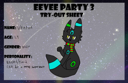 Vexton Eevee Party 3 Try-out Sheet