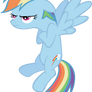 A grumpy Rainbow Dash.