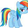 An upset Rainbow Dash.