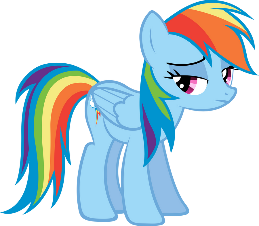 An upset Rainbow Dash. by LilCinnamon