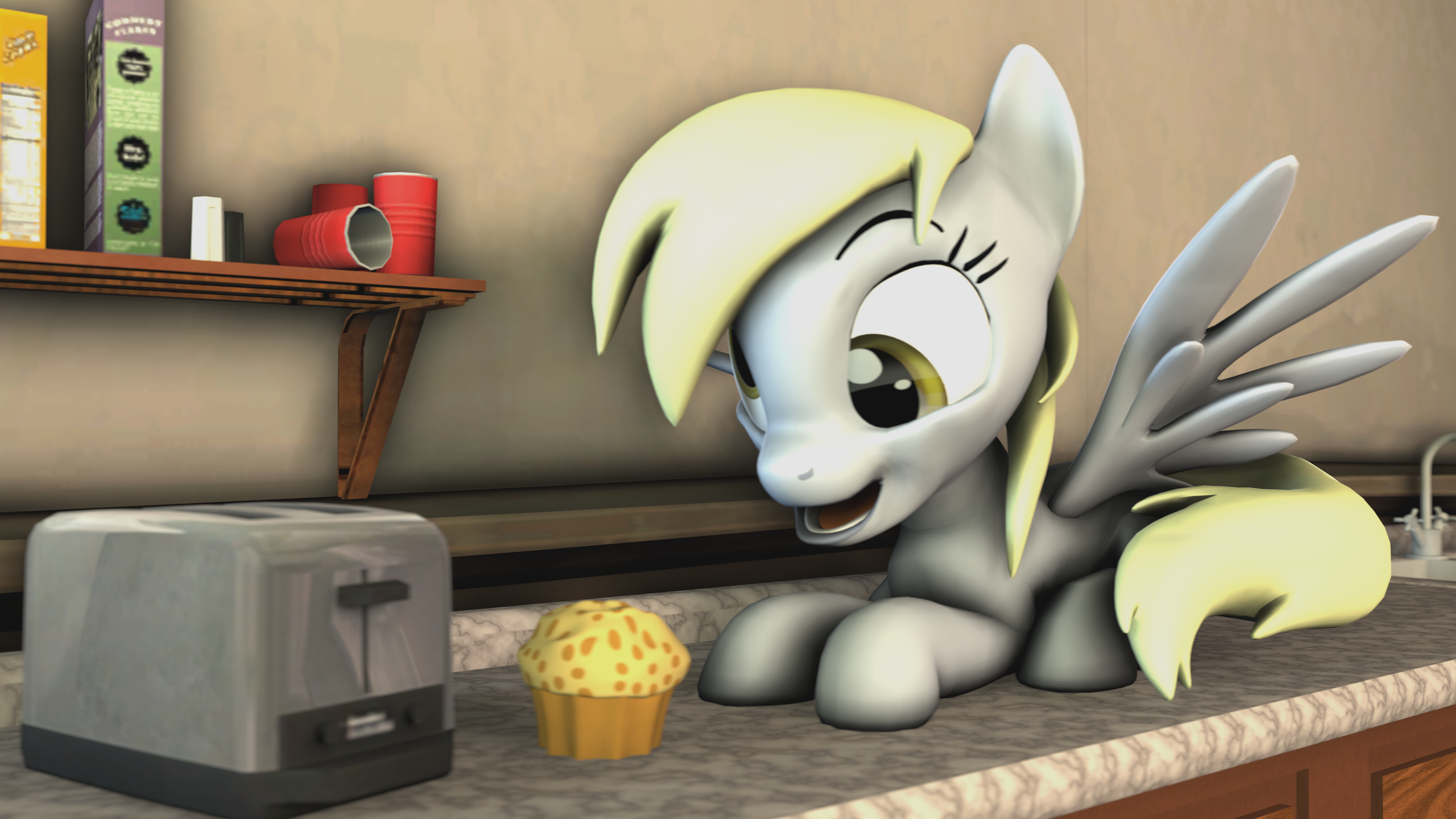 Derpy Found a Muffin in the Kitchen!