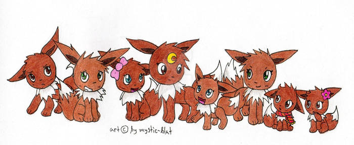 Eevee Sister family colored