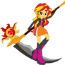 Sunset Shimmer scythe vector