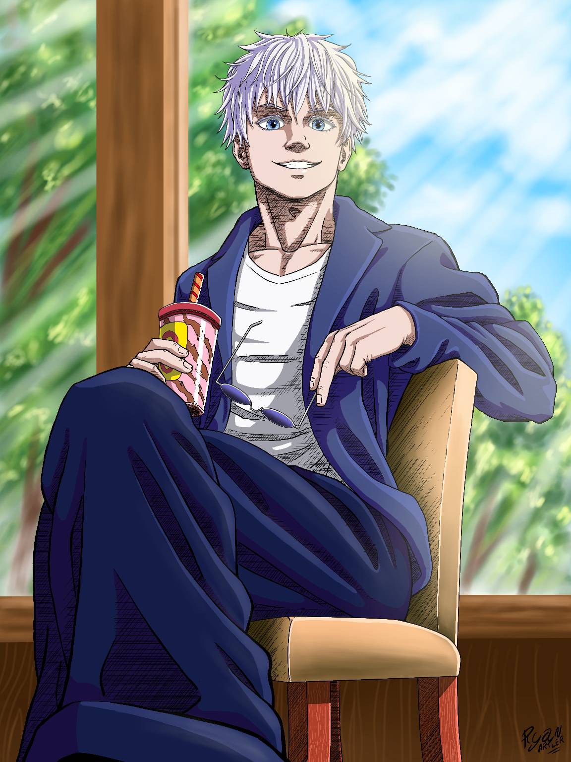 Satoru Gojo Fanart By RyanArtler On DeviantArt satoru-gojo-fanart-by-ryanartler-on-deviantart