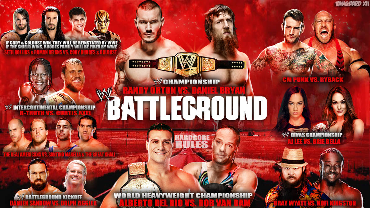 Match Card Background WWE Battleground Match Card Wallpaper by VanguardXII on DeviantArt