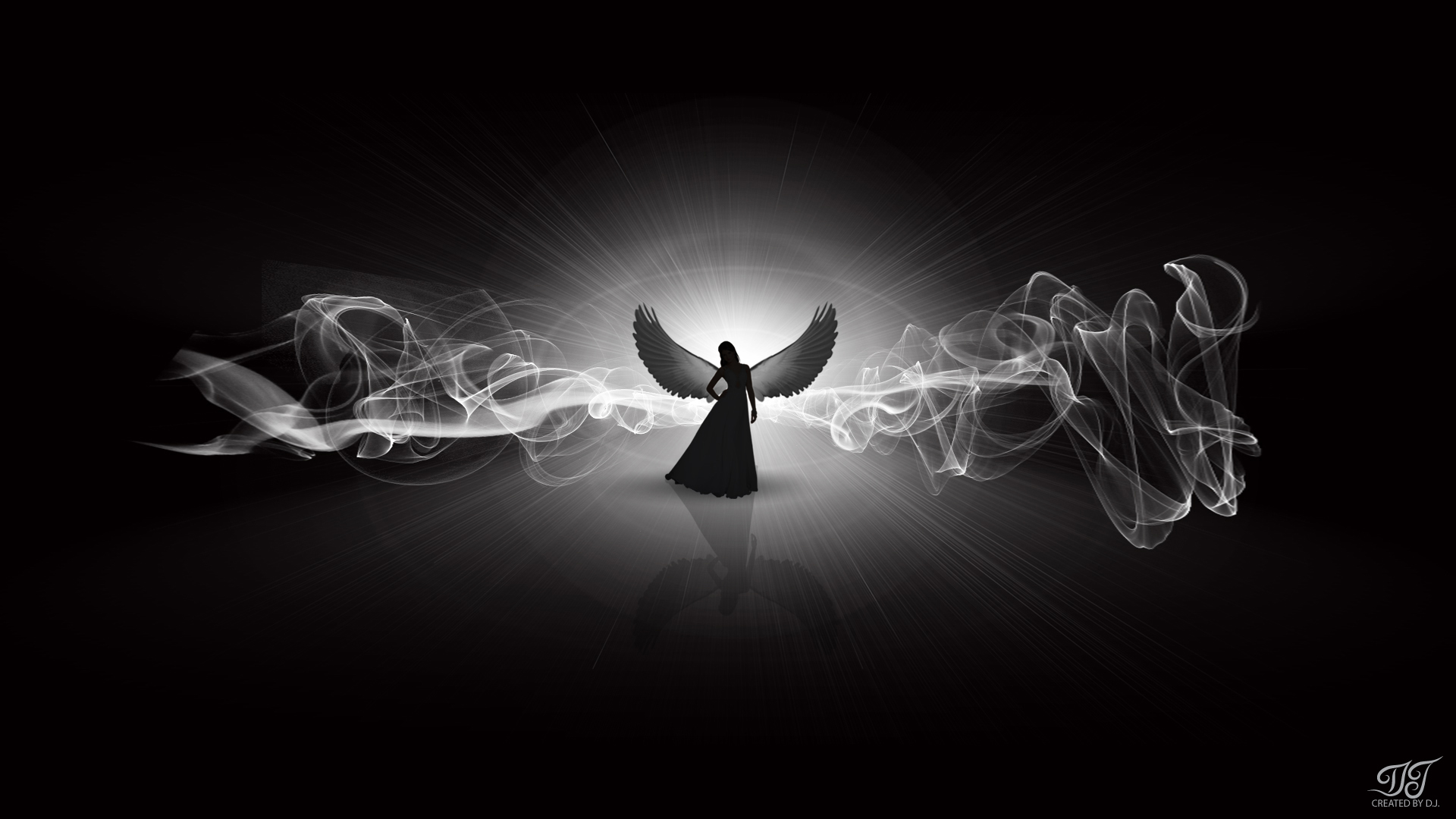 Angel In My Dream. Black And White. by JALDIP on DeviantArt