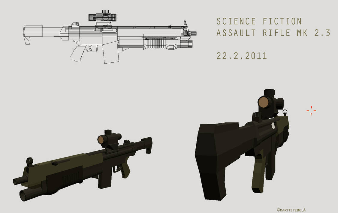 Sci-Fi assault rifle by kamasuno on DeviantArt