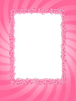 Pink Hearts Valentine Frame