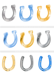 Horseshoes Isolated (Cut Out), Clipart