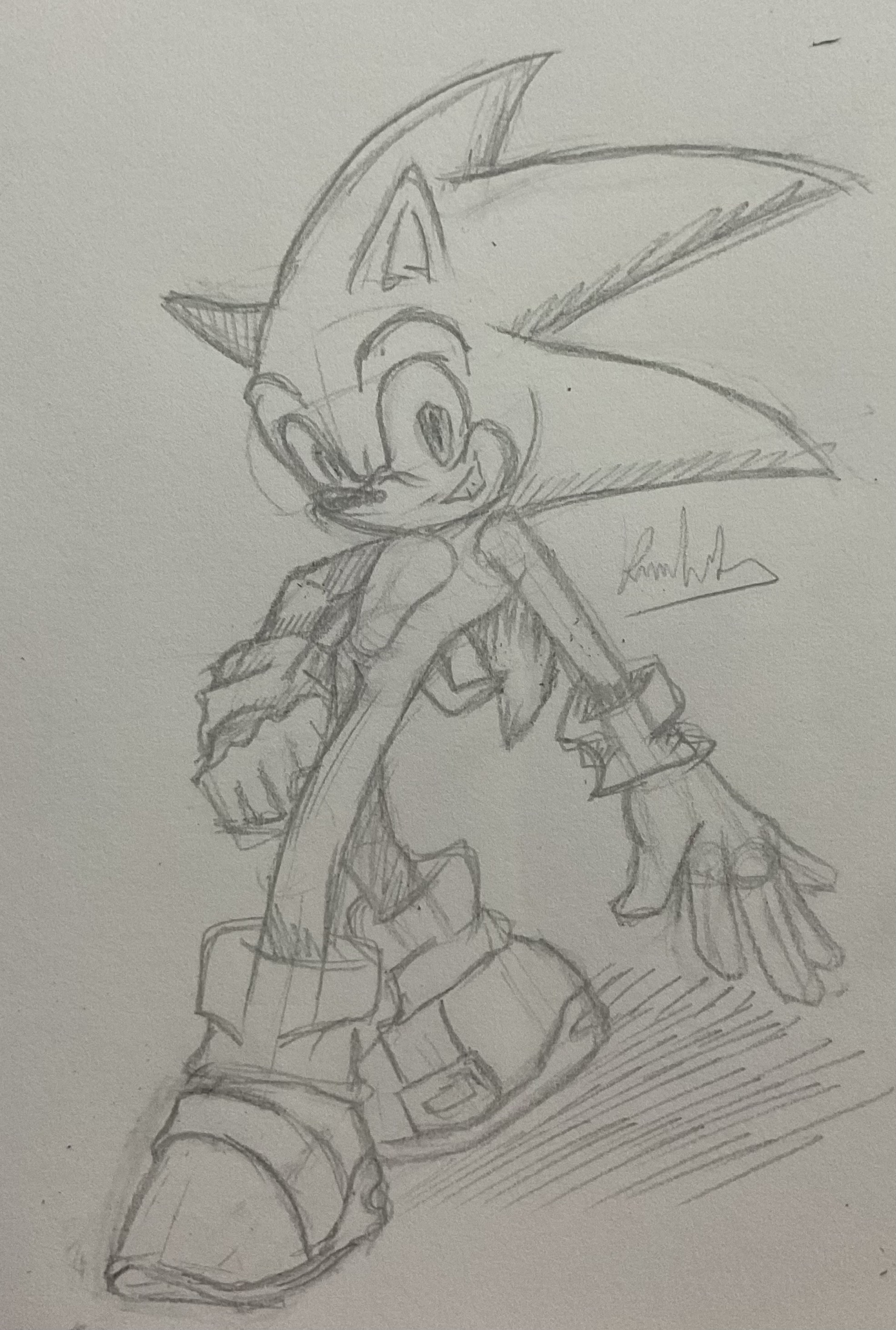 Darkspine Sonic Drawing by SonicTheWerehog321 on DeviantArt