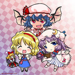 Alice, Patchouli and Remilia