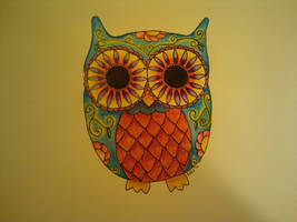 Sugar Skull Style Owl