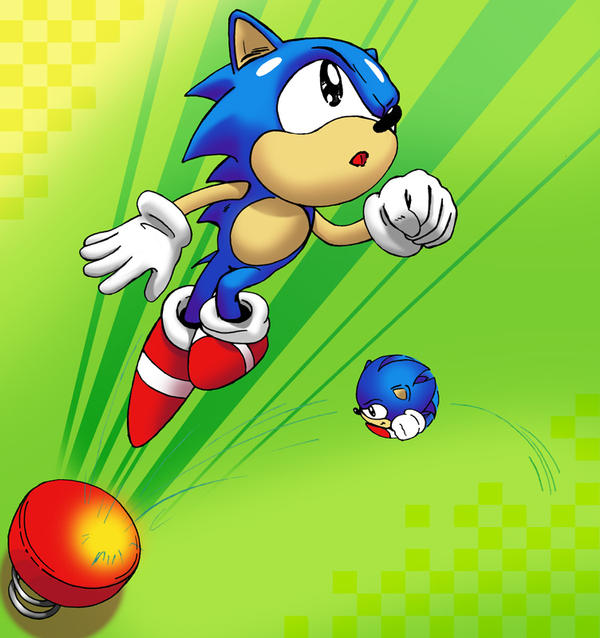 Sonic springs to action by yakumoSoul on DeviantArt