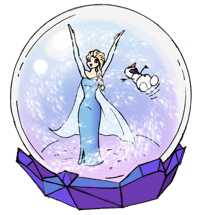 Elsa snowglobe by yakumoSoul