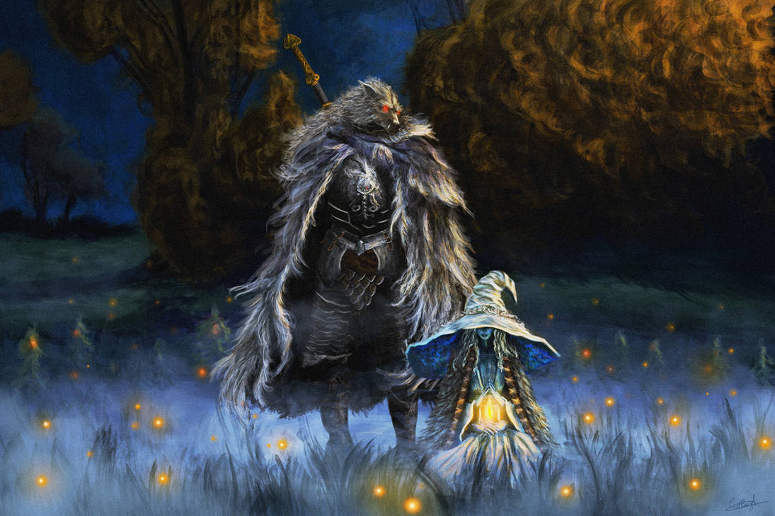 Sad Ranni Keep you safe - Ranni and Blaidd from Elden Ring by CaellaighArt on ...