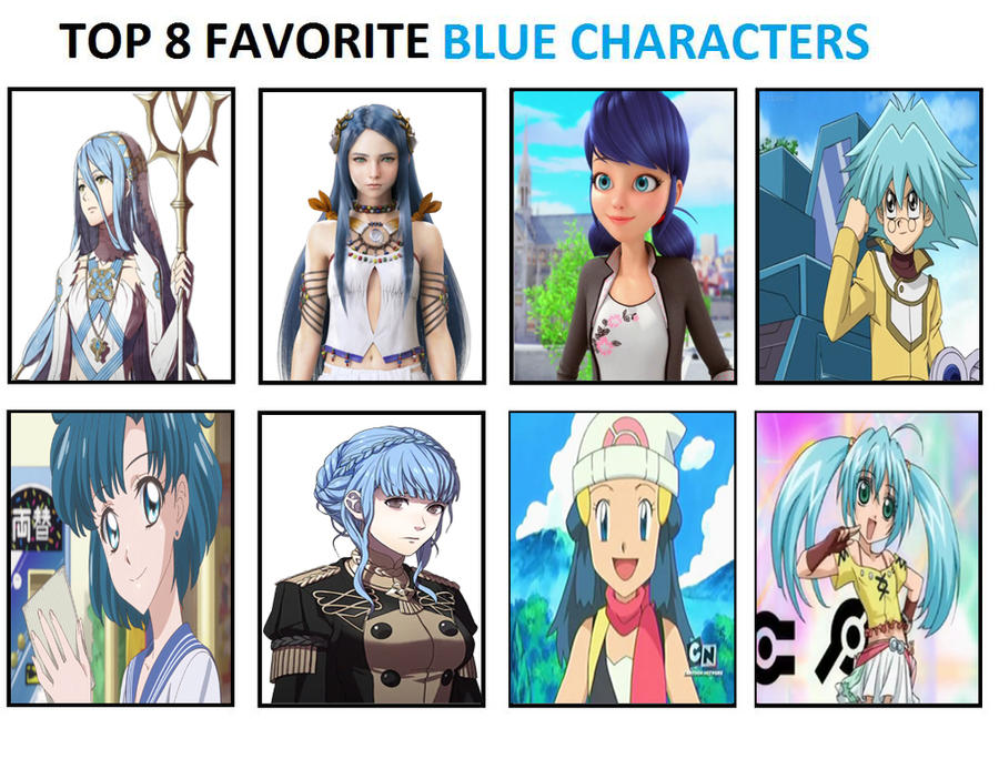 My top 8 favorite blue haired characters by KandaHaruka on DeviantArt