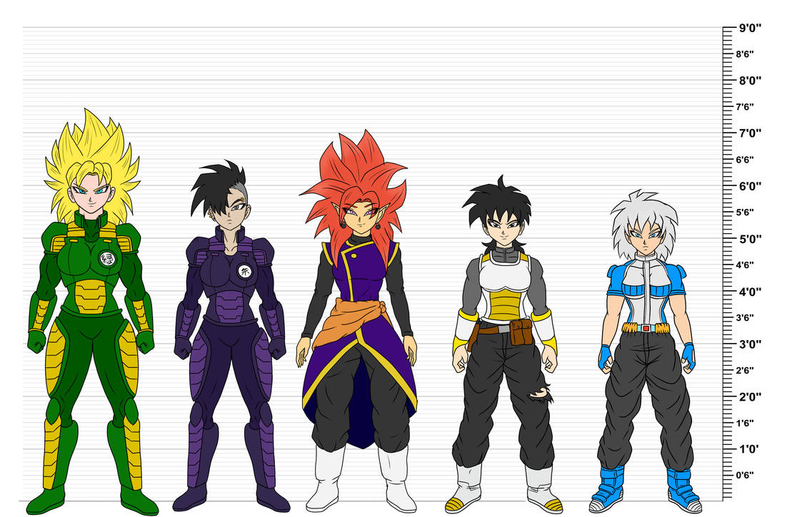 Dragon Ball OC's Height Chart by WembleyAraujo on DeviantArt