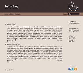 Coffee blog design