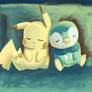 Pikachu and Piplup