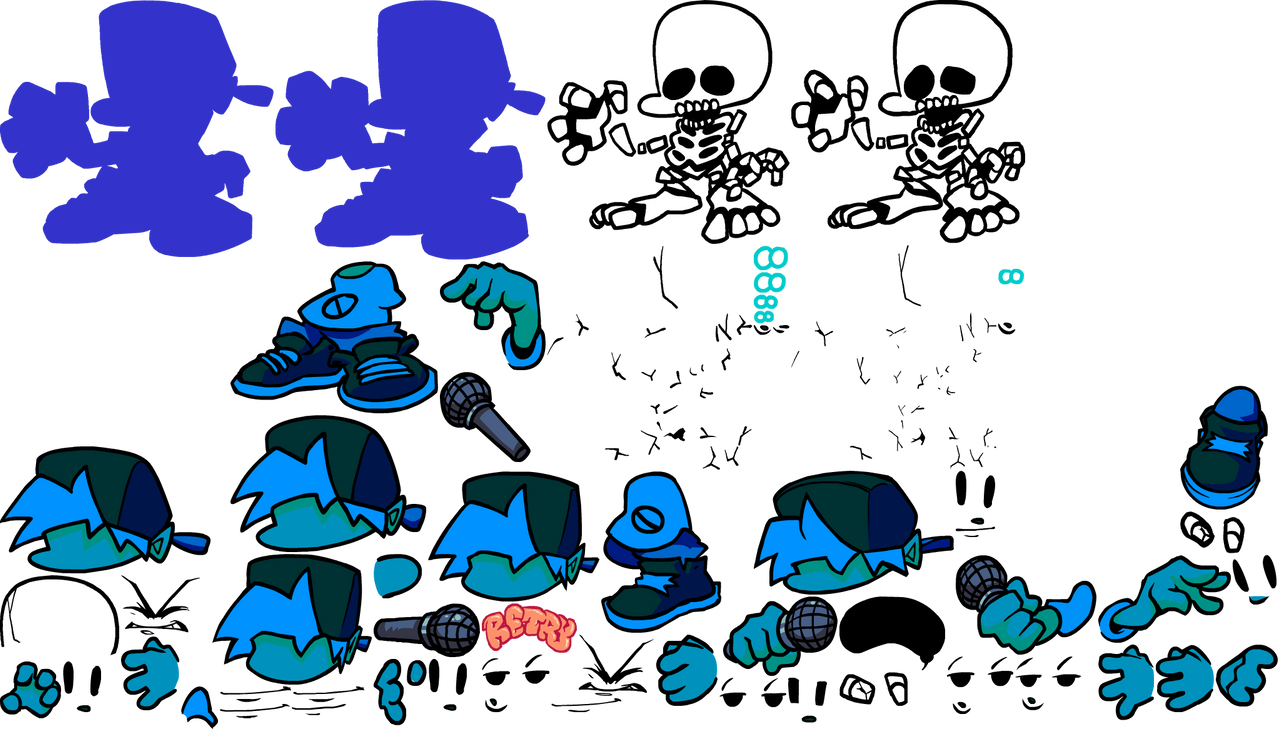Fnf Object Bf Friday Night Funkin: BF rare game over assets by An0nym0us1y4w3some on ...